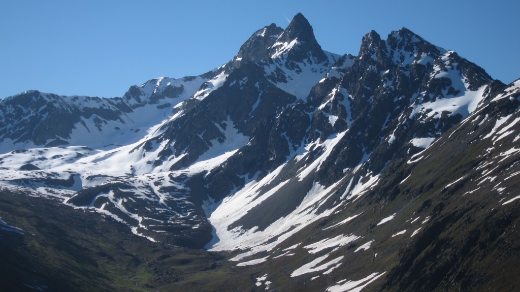 Blockgletscher im Val Muragl im Oberengadin (GR). Dies ist einer der Blockgletscher, der jährlich im Rahmen von PERMOS vermessen wird.