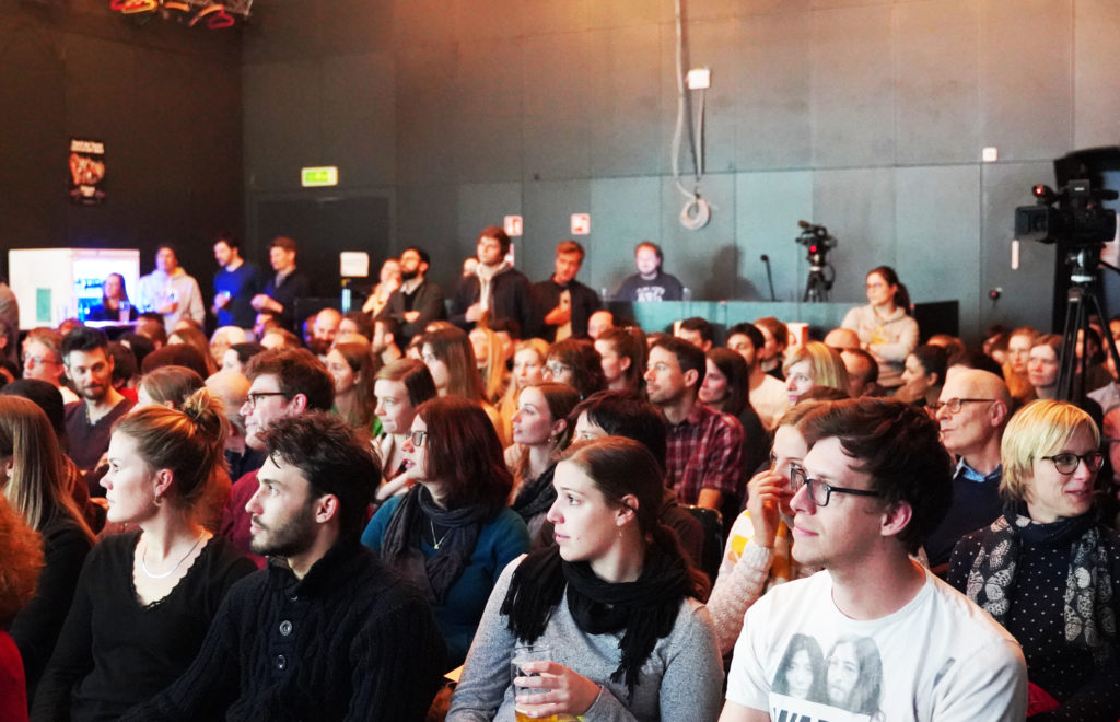 Les 6 candidat·e·s de l'édition 2019 se sont présenté·e·s devant une salle comble.