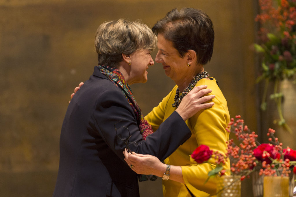 Isabelle Chassot, sénatrice honoraire, et Antoinette de Weck, présidente du Sénat