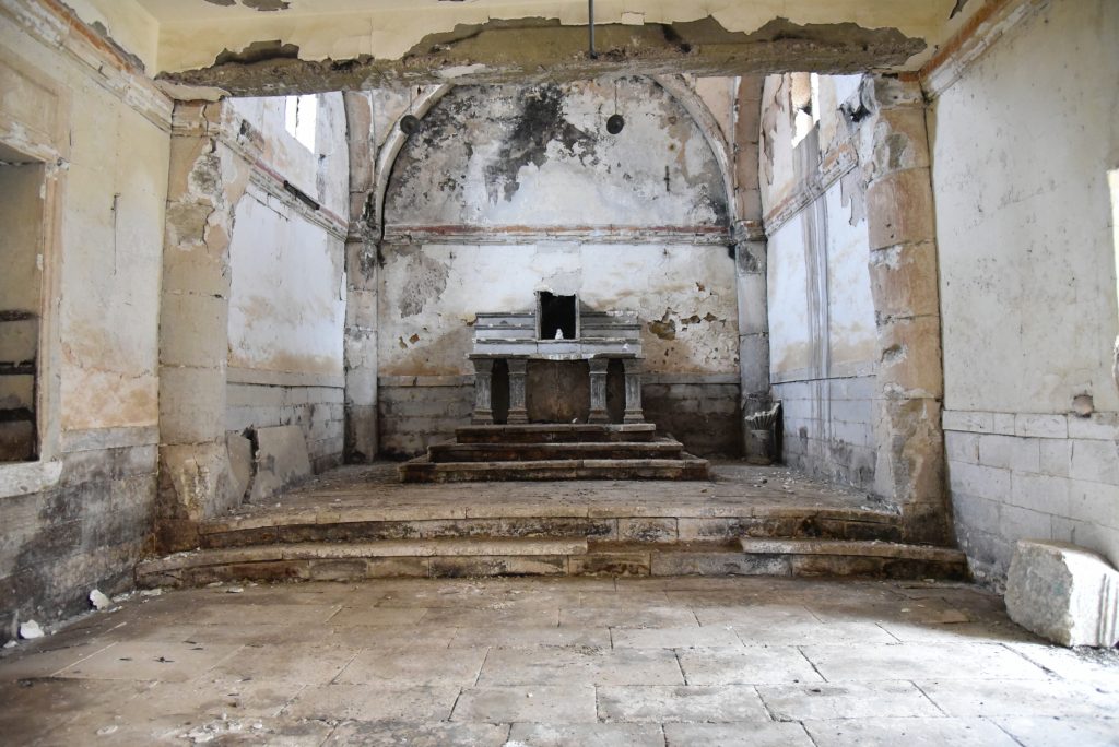 église détruite par DAECH dans la Plaine de Ninive (IRAK)