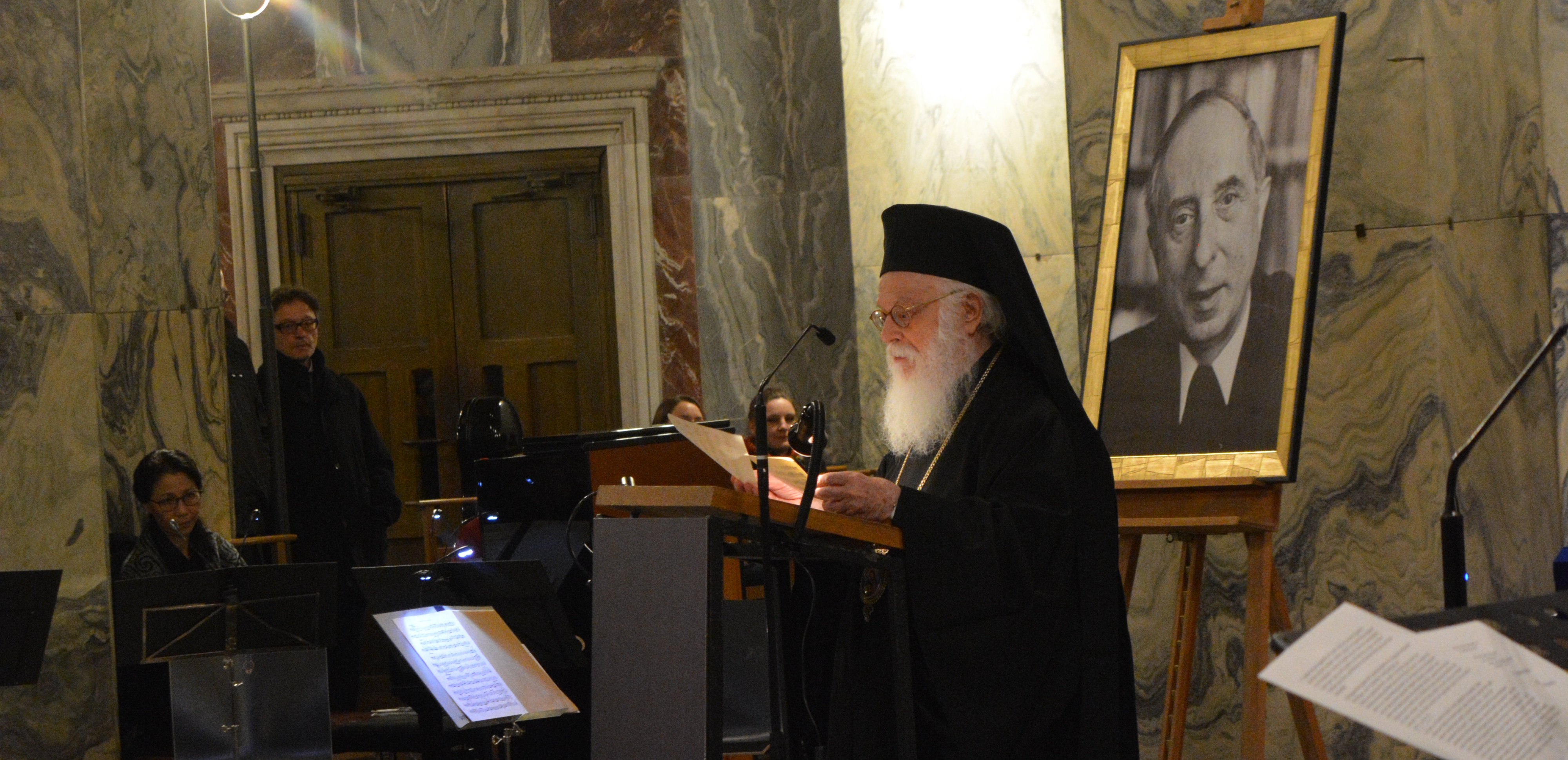 Archbishop Anastasios during his speech