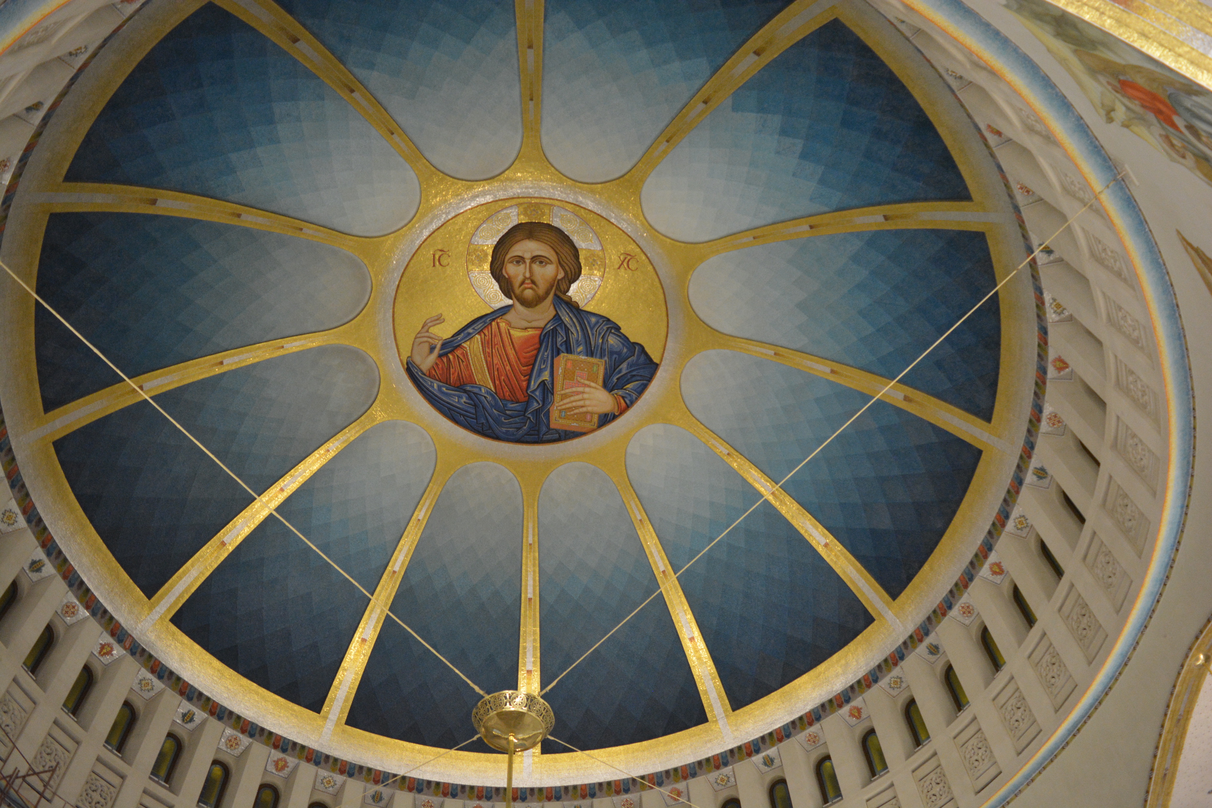 The cupola of the Cathedral: Christ Pantokrator