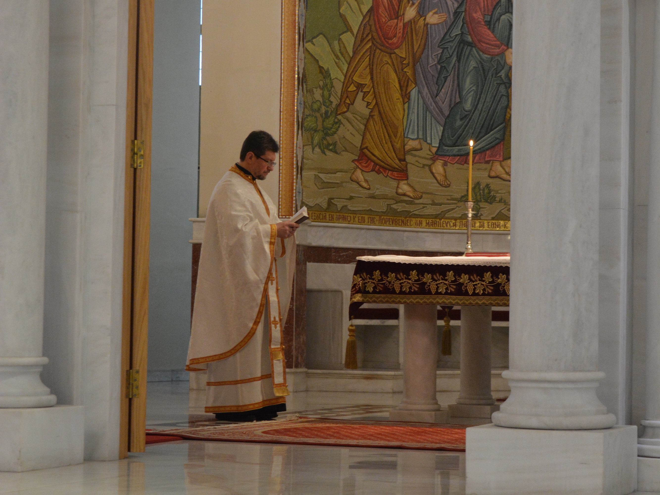 Father Yurii Taraban from Ukraine, concelebrating in the Divine Liturgy
