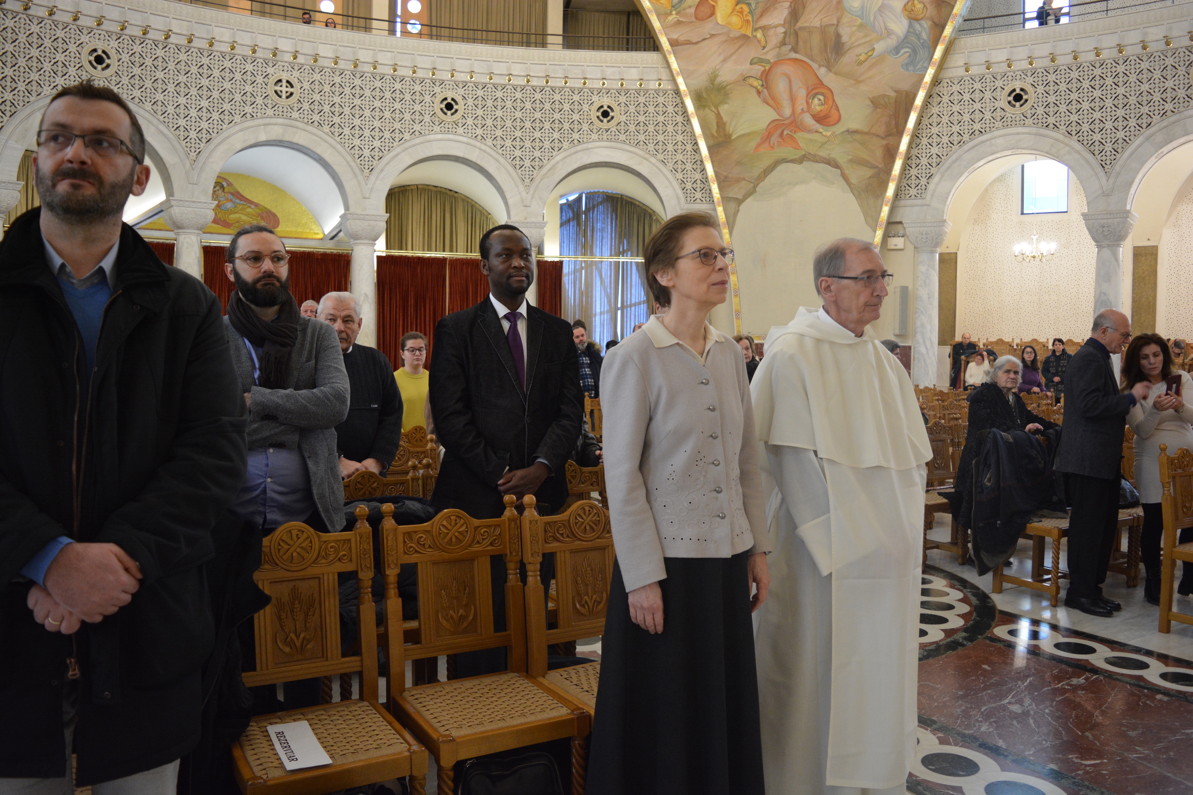 Prof. Guido Vergauwen o.p. and Prof. Barbara Hallensleben - during Divine Liturgy