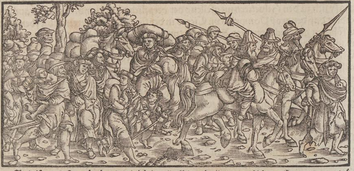 Holzschnitt aus dem sechsten Kapitel der Schweizerchronik von Johannes Stumpf.